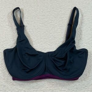 Natori Navy/Purple Size 32DDD Recharge M-Way Sports Bra 7543241